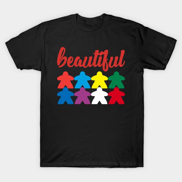 Beautiful People - Meeple T-Shirt by Kev Brett Designs